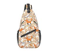 Fall Fox Sling Bag, Chest Bag Daypack, Crossbody Sling Mochila para Viajes, Deportes, Correr, Senderismo