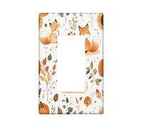 Fall Fun - Placa de pared para interruptor de zorro, 1 banda, diseño de calabaza de otoño, girasol, placa frontal eléctrica para decoración de dormitorio, baño, placa de interruptor de tamaño estándar