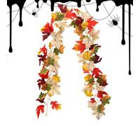 Fall Garland - Artificial Green Maple Leaf Vine | Thanksgiving Harvest