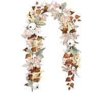 Fall Garland for Mantle - 5.9ft Pumpkin and Berry Halloween Garlands for Seasonal Decoration, Party Centerpieces, Table, Bookshelf, Kitchen, Porch, Festival, Campfire, Autumn Home Holiday Decor