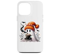 Fall Ghost with Coffee Mug,Halloween Ghost Drinking Coffee Carcasa para iPhone 13 Pro MAX