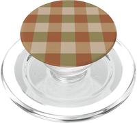Fall Gingham Plaid - Warm Rustic Checkered Pattern PopSockets PopGrip para MagSafe