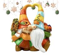 Fall GNOME Figurine - Thanksgiving GNOME Home Decor Ornament | Autumn Gónk, Resin Autumn Harvest Decoration For Tabletop, Indoor Outdoor Display