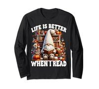 Fall GNOME For Book Lover Teacher Life Is Better When I Read Manga Larga
