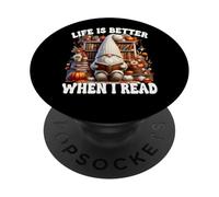 Fall GNOME For Book Lover Teacher Life Is Better When I Read PopSockets PopGrip Adhesivo