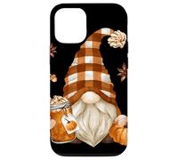 Fall GNOME In Autumn Buffalo Plaid Who Loves Pumpkin Spice Carcasa para iPhone 12/12 Pro