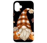 Fall GNOME In Autumn Buffalo Plaid Who Loves Pumpkin Spice Carcasa para iPhone 16 Plus