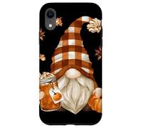 Fall GNOME In Autumn Buffalo Plaid Who Loves Pumpkin Spice Carcasa para iPhone XR
