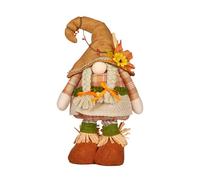 Fall Gnomes Home Decor - Funny Plush Gnome for Thanksgiving Celebration | Fabric Plush with Retractable Spring Legs, Adorable Sitting Doll, Autumn Harvest Ornament for Living Room Table & Display