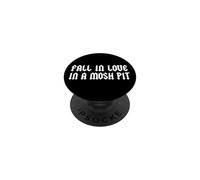 Fall In Love In A Mosh Pit Parodia Heavy Metal Retro Humor PopSockets PopGrip Adhesivo