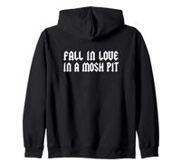 Fall In Love In A Mosh Pit Parodia Heavy Metal Retro Humor Sudadera con Capucha
