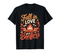 Fall In Love with Bonfires Cozy Vibes Camiseta