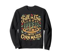 Fall In Love with Corn Mazes Autumn Harvest Fun Sudadera