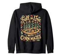 Fall In Love with Corn Mazes Autumn Harvest Fun Sudadera con Capucha