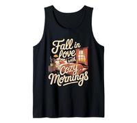 Fall In Love with Cozy Mornings Autumn Bedroom Scene Camiseta sin Mangas