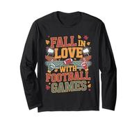 Fall In Love with Football Games Leaf Manga Larga
