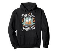 Fall In Love with Fresh Air Autumn Window Leaves Sudadera con Capucha