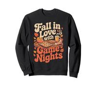 Fall In Love with Game Nights Autumn Board Game Vibes Sudadera