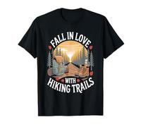 Fall In Love with Hiking Trails Forest Sunset Camiseta