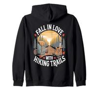 Fall In Love with Hiking Trails Forest Sunset Sudadera con Capucha