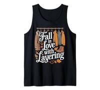 Fall in Love with Layering Autumn Coats Scarves Boots Camiseta sin Mangas