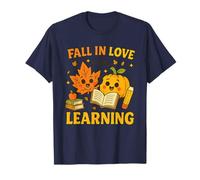 Fall In Love with Learning Cute Autumn Teacher Camiseta