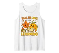 Fall In Love with Learning Cute Autumn Teacher Camiseta sin Mangas