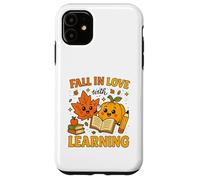 Fall In Love with Learning Cute Autumn Teacher Carcasa para iPhone 11