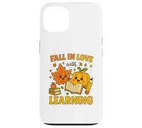 Fall In Love with Learning Cute Autumn Teacher Carcasa para iPhone 13