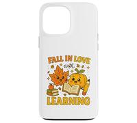 Fall In Love with Learning Cute Autumn Teacher Carcasa para iPhone 13 Pro MAX
