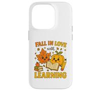 Fall In Love with Learning Cute Autumn Teacher Carcasa para iPhone 14 Pro