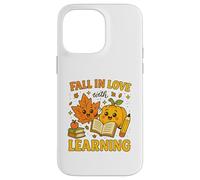Fall In Love with Learning Cute Autumn Teacher Carcasa para iPhone 14 Pro MAX