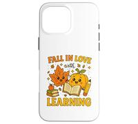 Fall In Love with Learning Cute Autumn Teacher Carcasa para iPhone 16 Pro MAX