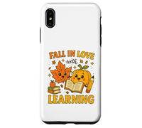 Fall In Love with Learning Cute Autumn Teacher Carcasa para iPhone XS MAX