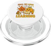 Fall In Love with Learning Cute Autumn Teacher PopSockets PopGrip para MagSafe