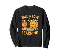 Fall In Love with Learning Cute Autumn Teacher Sudadera