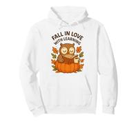 Fall in Love with Learning Cute Owl Autumn Design Sudadera con Capucha