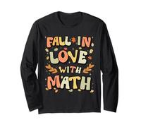 Fall in Love with Math Thanksgiving Teacher Autumn Math Manga Larga