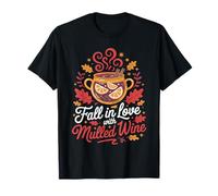 Fall In Love with Mulled Wine Autumn Leaves Citrus Camiseta