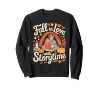 Fall In Love with Storytime Autumn Family Reading Sudadera