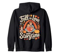 Fall In Love with Storytime Autumn Family Reading Sudadera con Capucha