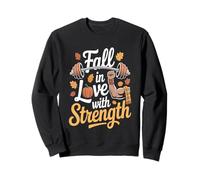 Fall In Love with Strength Autumn Fitness Barbell Sudadera