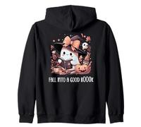 Fall Into a Good Book Ghost Reading Lovers Books and Coffee Sudadera con Capucha