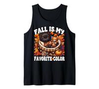Fall Is My Favorite Color For Kitten Mom Cute Autumn Cat Camiseta sin Mangas