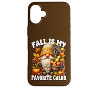 Fall Is My Favorite Color Thanksgiving GNOME with Fall Vibes Carcasa para iPhone 16 Plus