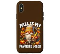 Fall Is My Favorite Color Thanksgiving GNOME with Fall Vibes Carcasa para iPhone X/XS