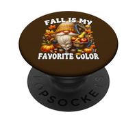 Fall Is My Favorite Color Thanksgiving GNOME with Fall Vibes PopSockets PopGrip Adhesivo
