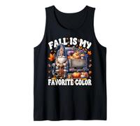 Fall Is My Favorite Color with Autumn GNOME Pumpkin Truck Camiseta sin Mangas