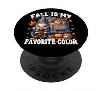 Fall Is My Favorite Color with Autumn GNOME Pumpkin Truck PopSockets PopGrip Adhesivo