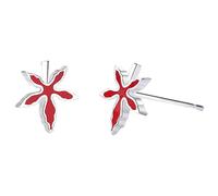 Fall Jewelry 2023 Red Earrings for Women Leaf Earring Studs Pair